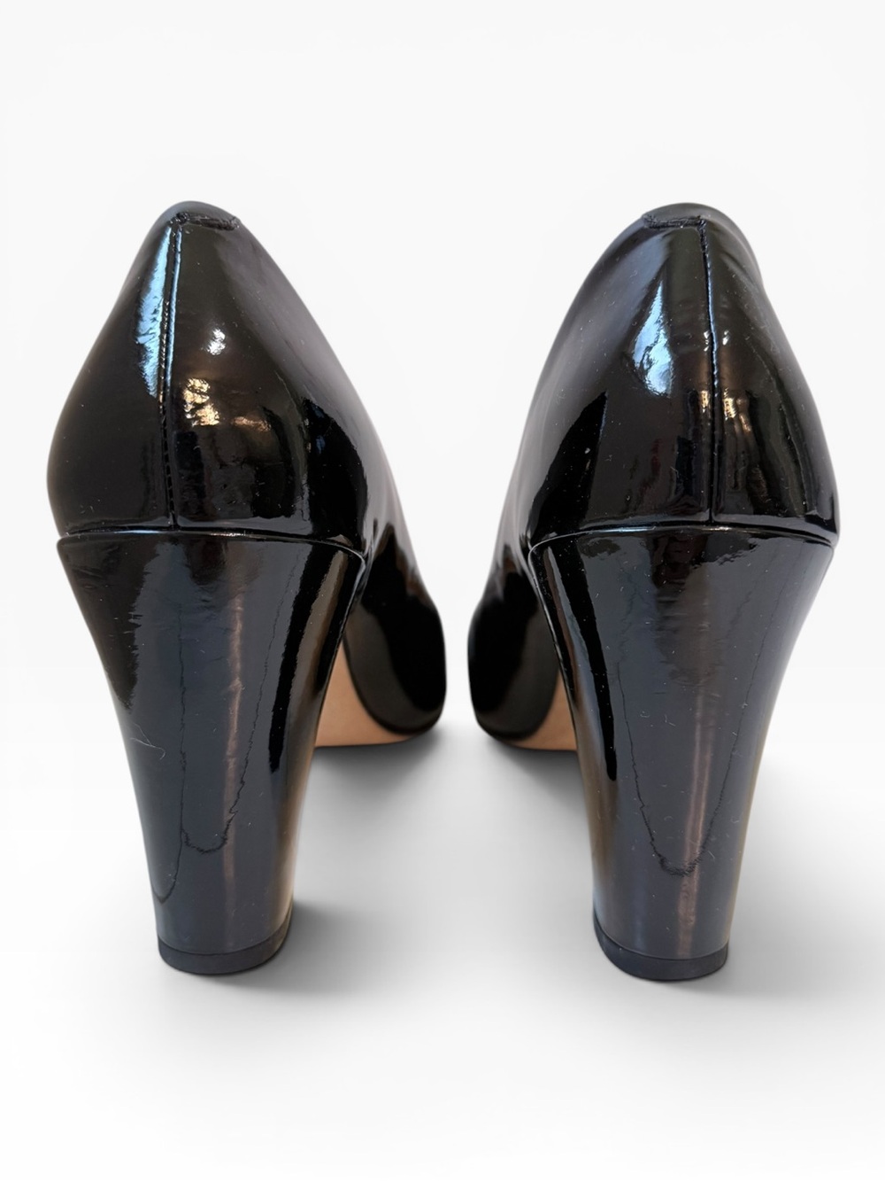 Cole Haan Ambrose Air Pumps Block Heel Patent Leather Black Size 9.5 B - Picture 5 of 10